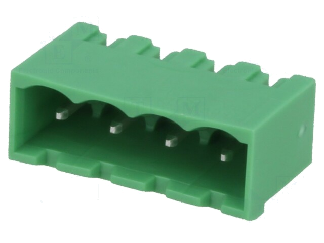Ontkoppelbare terminal strip; 5mm; banen: 4; recht; contact; THT Ontkoppelbare terminal strip; 5mm; banen: 4; recht; contact; THT